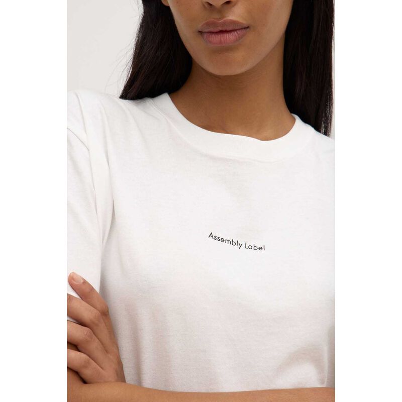 Assembly Label Womens Atelier Logo Tee Antique White image number 2